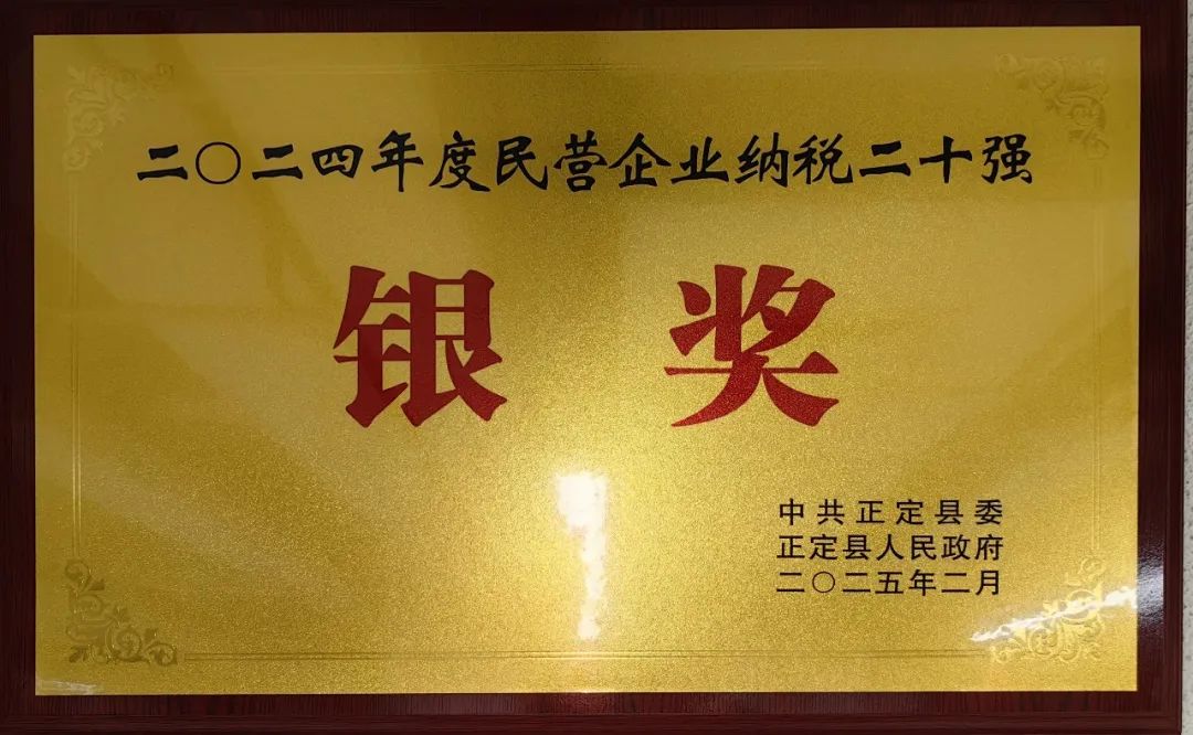 榮譽(yù) | 石家莊常宏建筑裝飾工程有限公司榮獲“2024年度民營企業(yè)納稅二十強(qiáng)-銀獎”